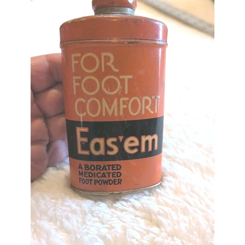 Vintage Eas'em For Foot Comfort Nyal Co Antique Tin 4 X 2.5 X 1.38